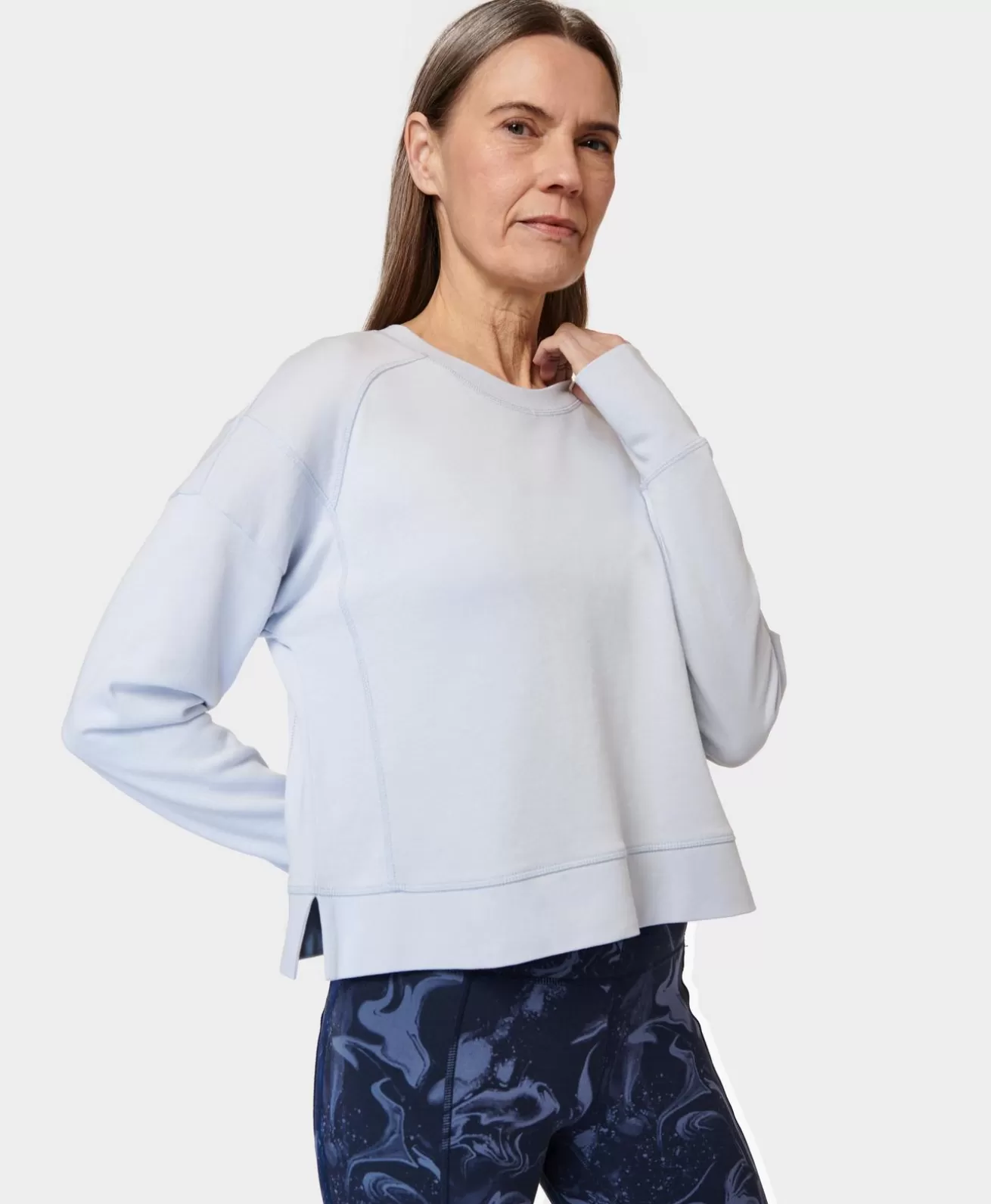 Sweaty Betty After Class Crop Sweatshirt- Sweatshirts + Hoodies