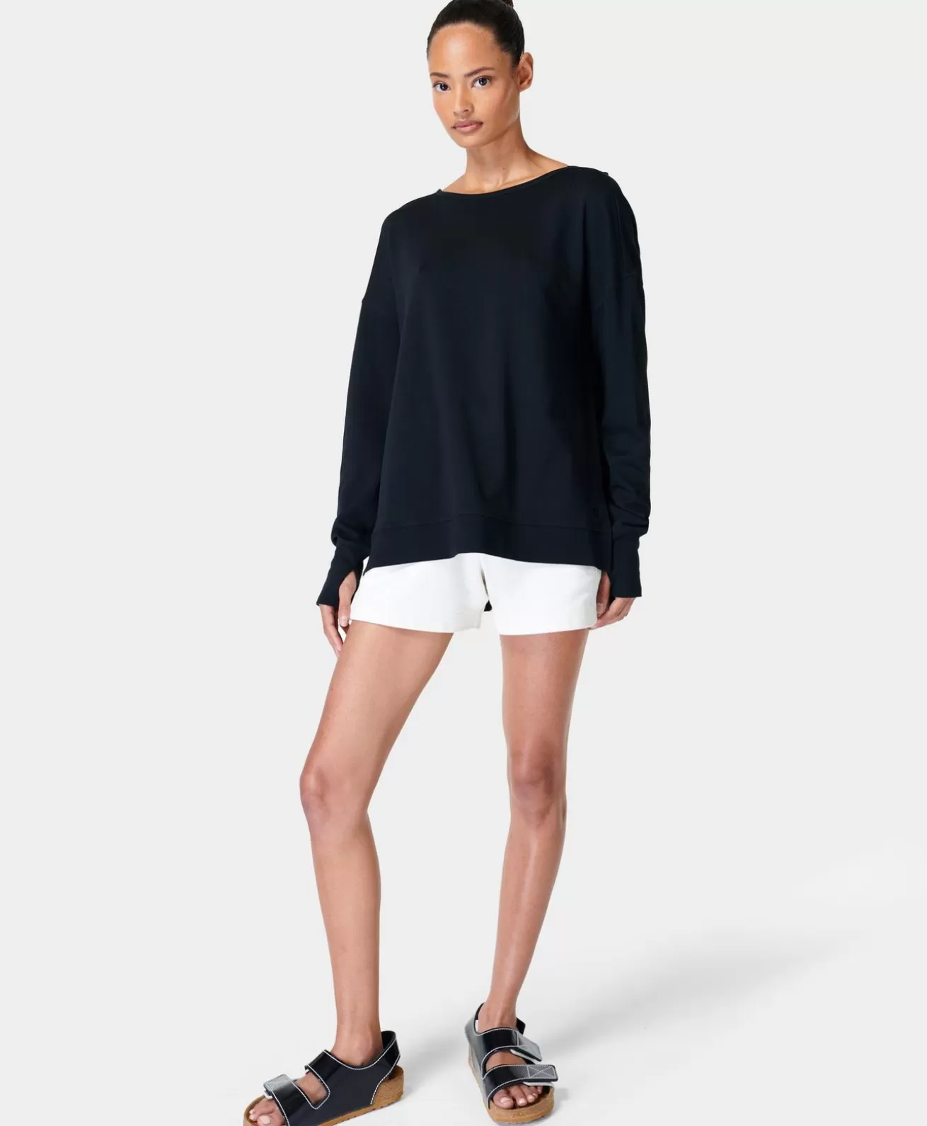 Sweaty Betty After Class Cross Back Sweatshirt- Sweatshirts + Hoodies