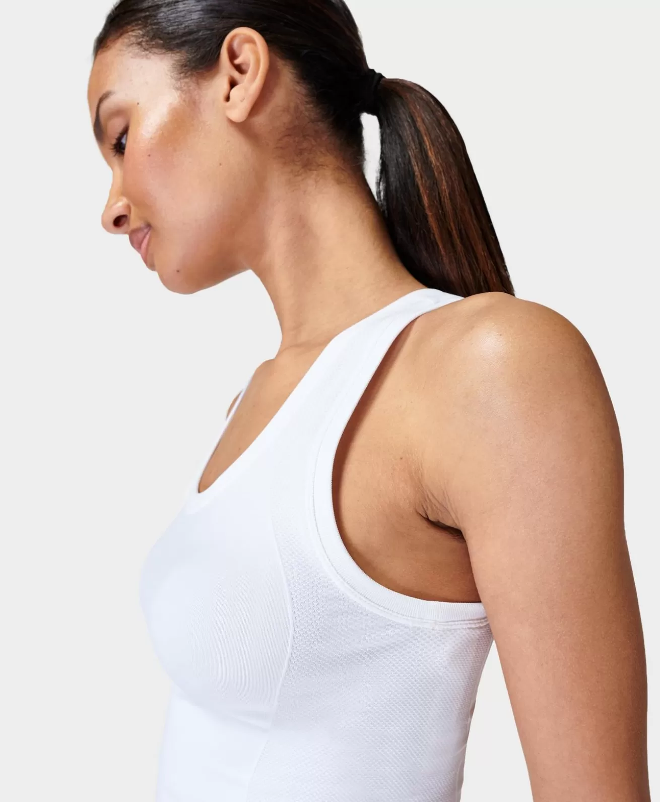 Sweaty Betty Athlete Crop Seamless Gym Tank- Tank Tops