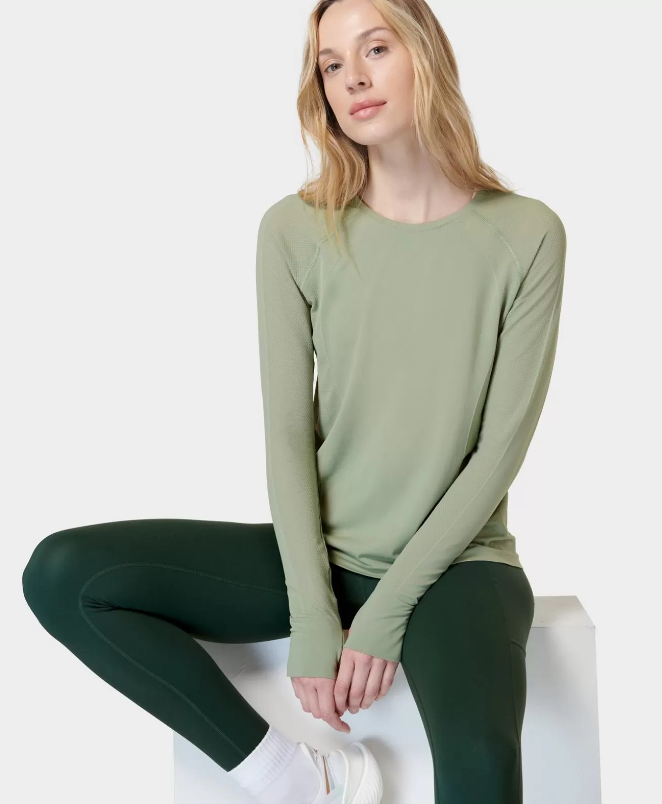 Sweaty Betty Athlete Seamless Featherweight Long Sleeve Tee- Long Sleeve Tops