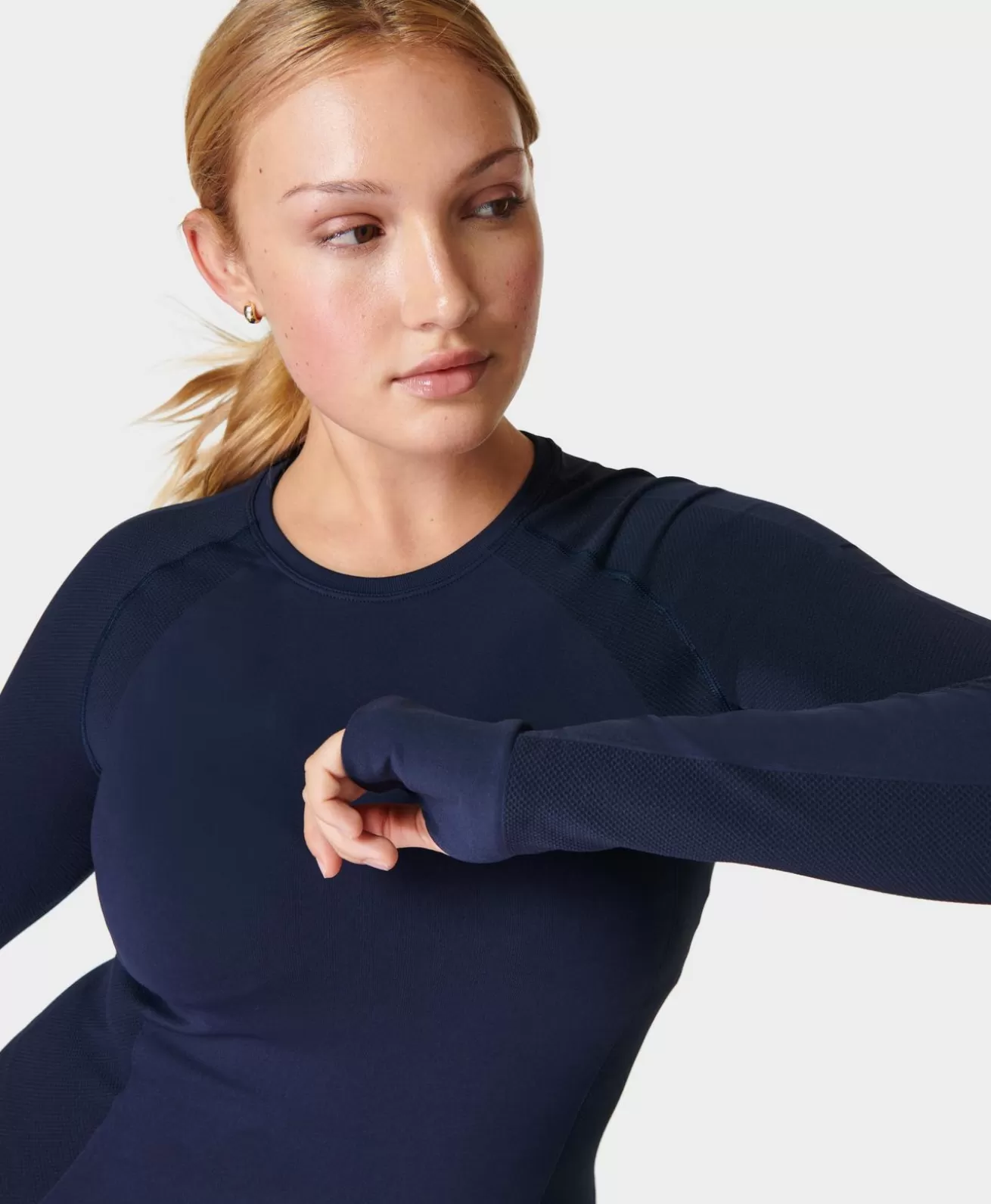 Sweaty Betty Athlete Seamless Workout Long Sleeve Top- Long Sleeve Tops