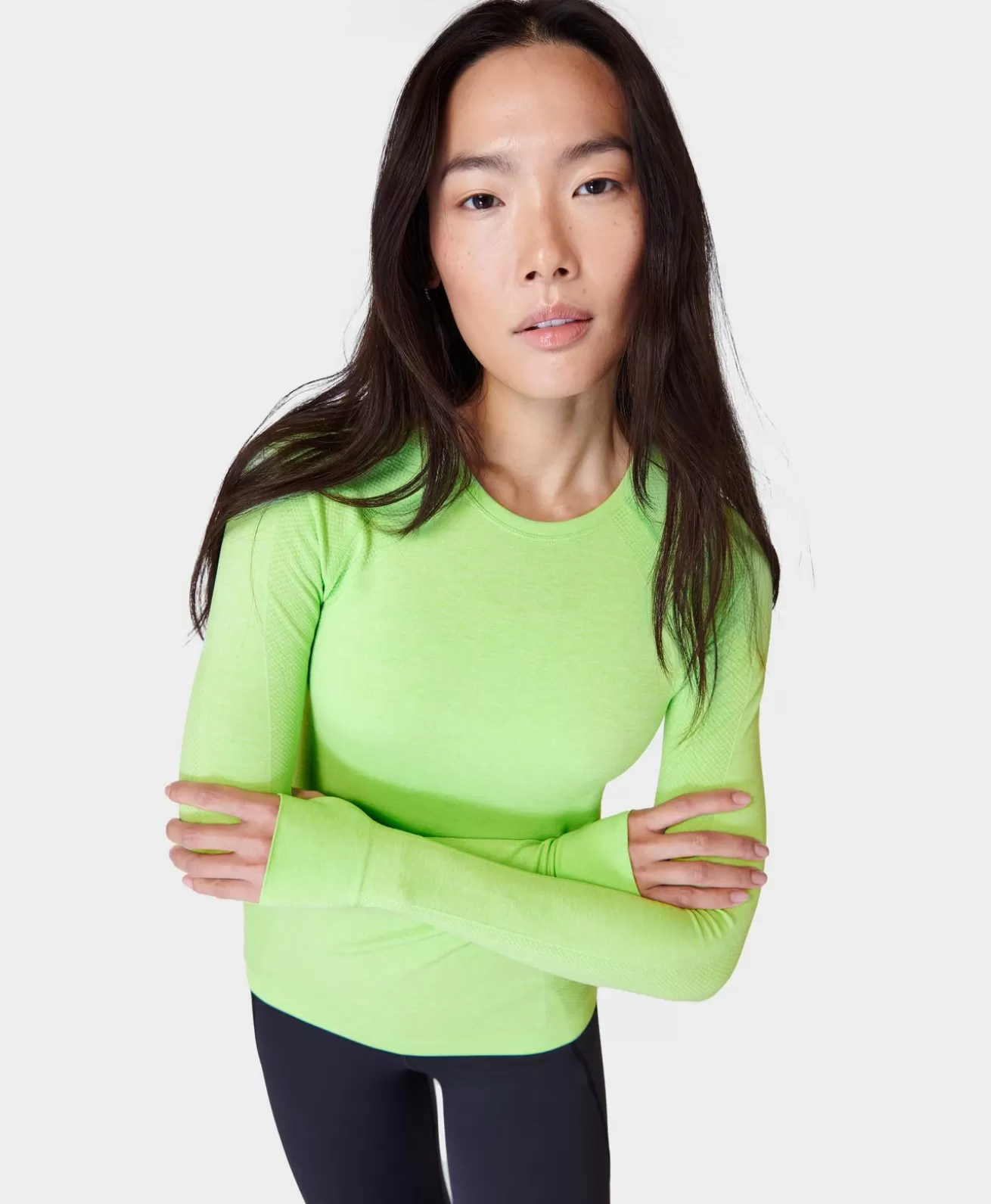 Sweaty Betty Athlete Seamless Workout Long Sleeve Top- Long Sleeve Tops