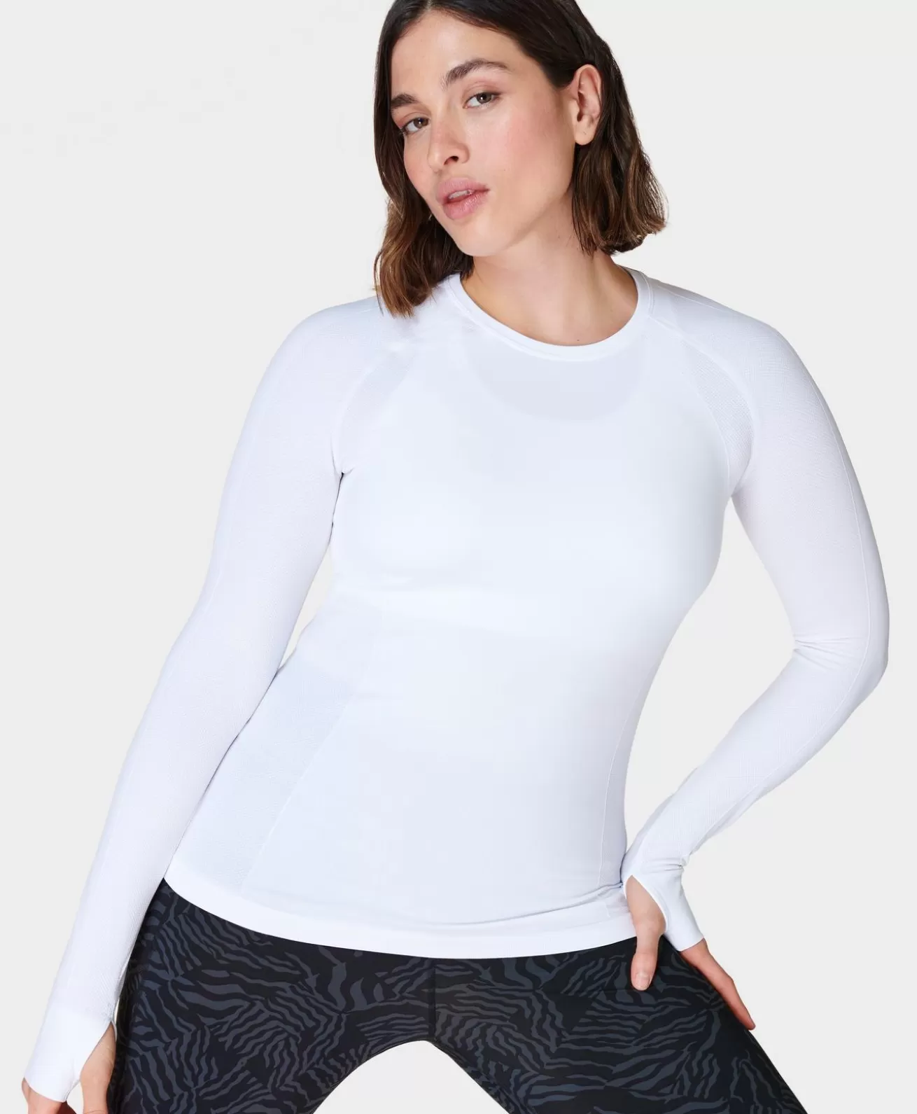 Sweaty Betty Athlete Seamless Workout Long Sleeve Top- Long Sleeve Tops