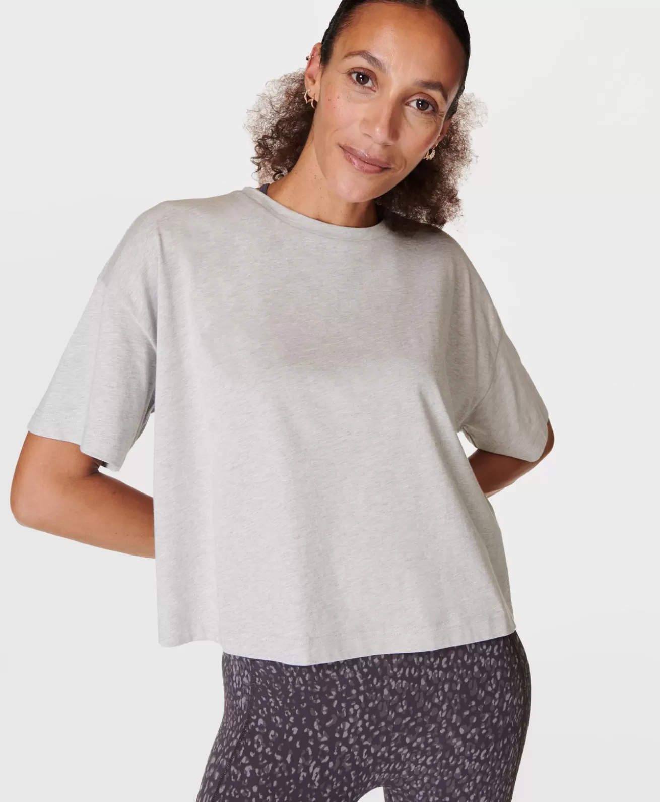 Sweaty Betty Essential Short Sleeve Crop Tee- T-Shirts