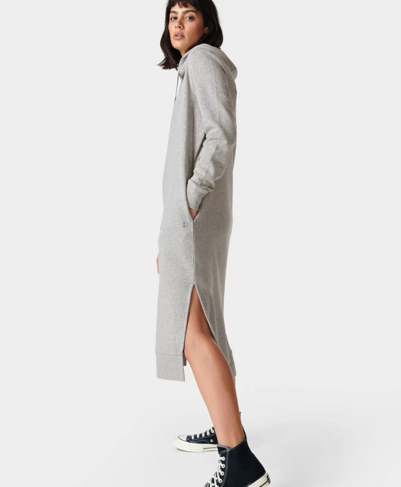 Sweaty Betty Essentials Hooded Sweat Dress- Dresses & Jumpsuits