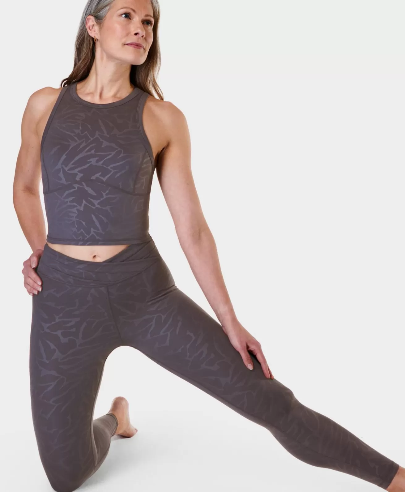 Sweaty Betty Everyday Wrap Waist Leggings Emboss- Full Length