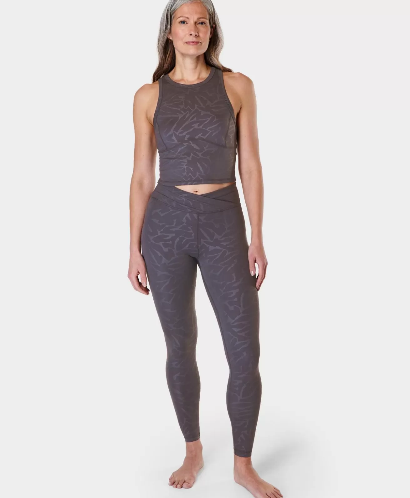 Sweaty Betty Everyday Wrap Waist Leggings Emboss- Full Length