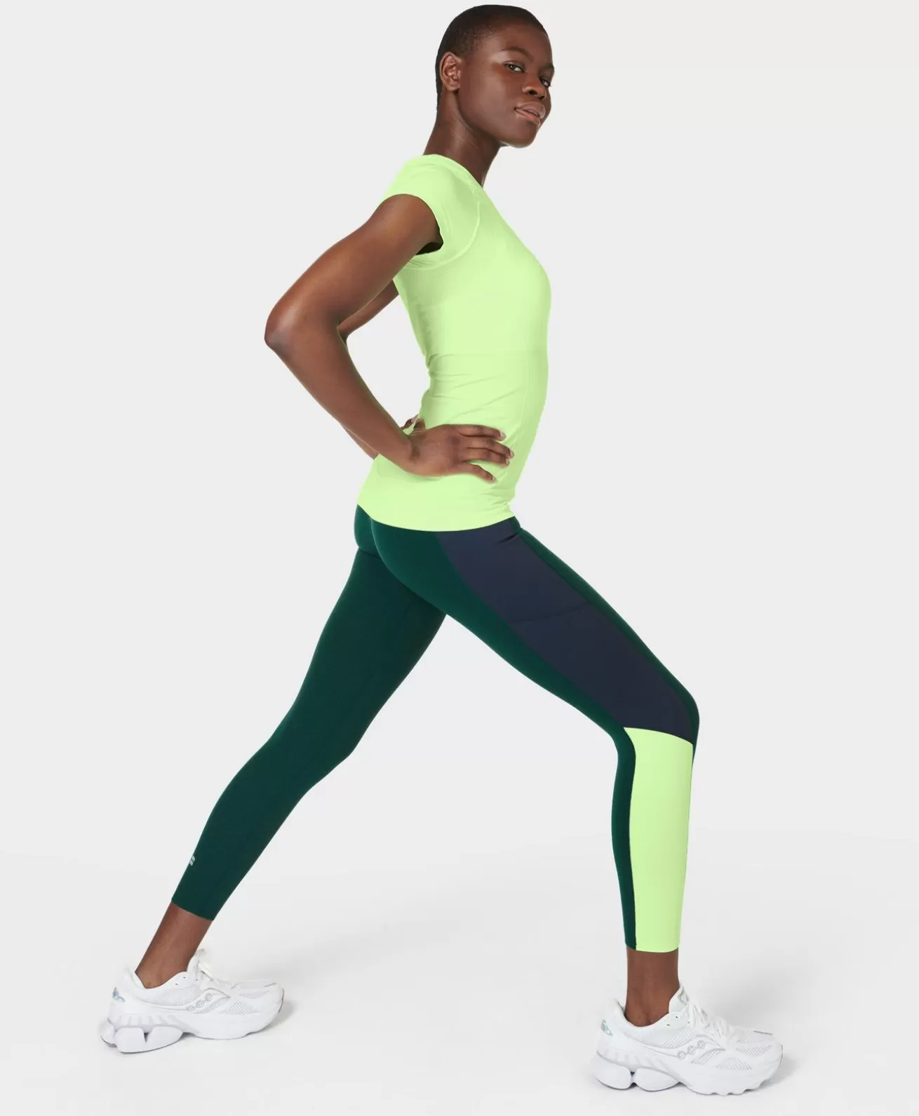 Sweaty Betty Power UltraSculpt High-Waisted 7/8 Colour Block Gym Leggings- Pocketed | High-Waisted