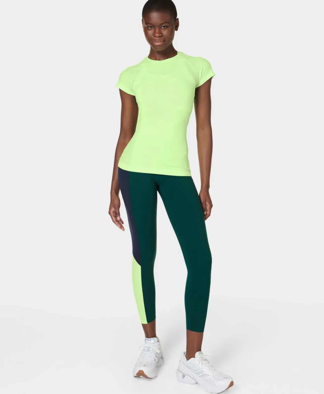 Sweaty Betty Power UltraSculpt High-Waisted 7/8 Colour Block Gym Leggings- Pocketed | High-Waisted