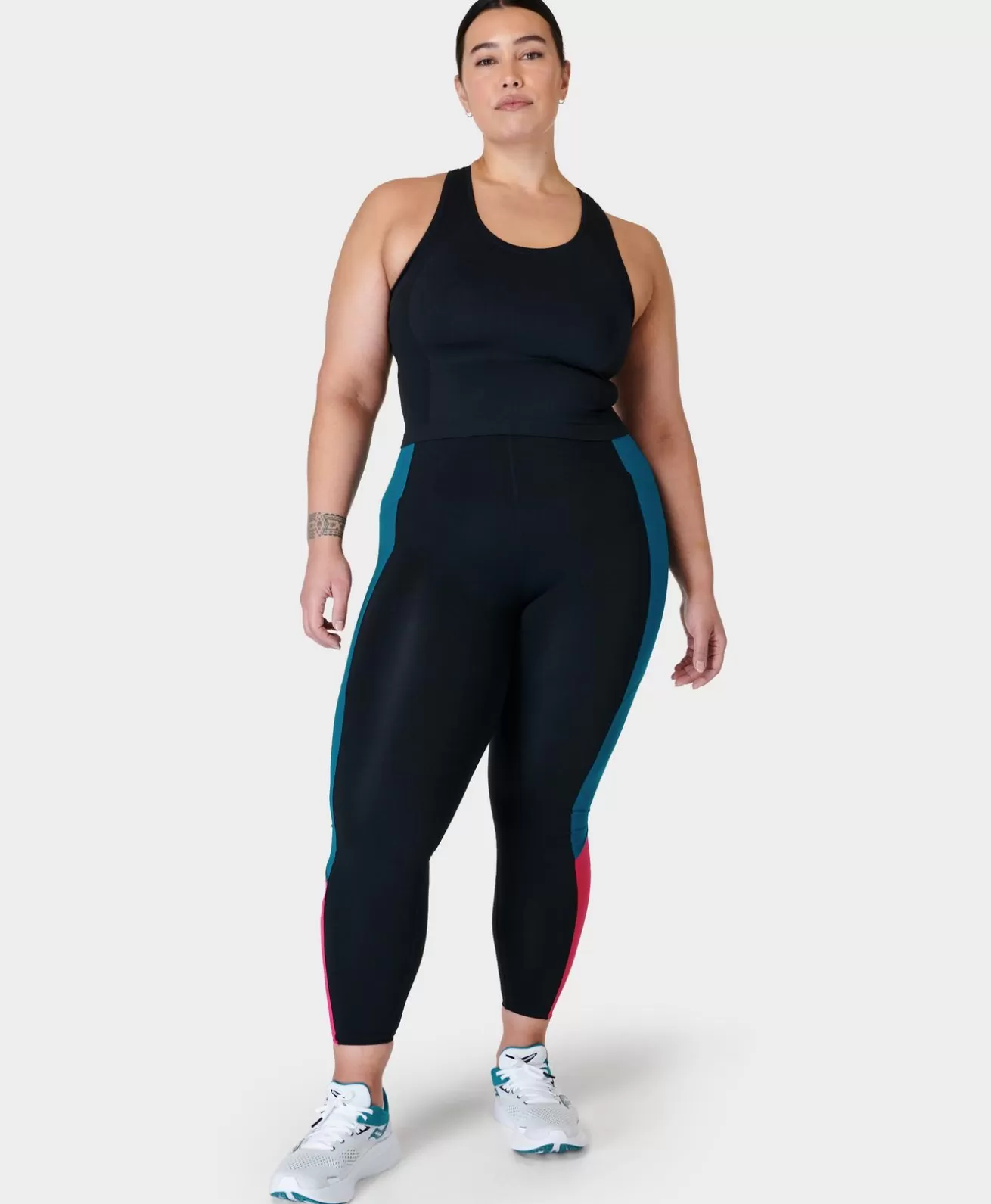 Sweaty Betty Power UltraSculpt High-Waisted 7/8 Colour Block Gym Leggings- Pocketed | High-Waisted