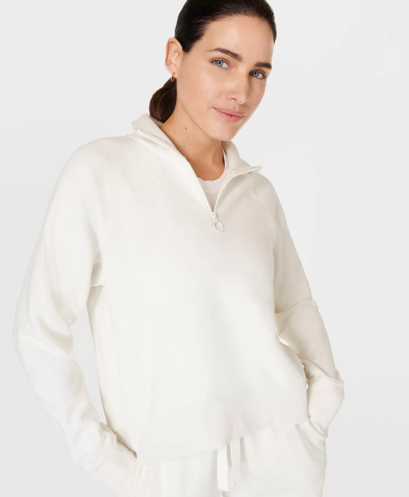 Sweaty Betty Revive Rib Half Zip Pullover- Sweatshirts + Hoodies