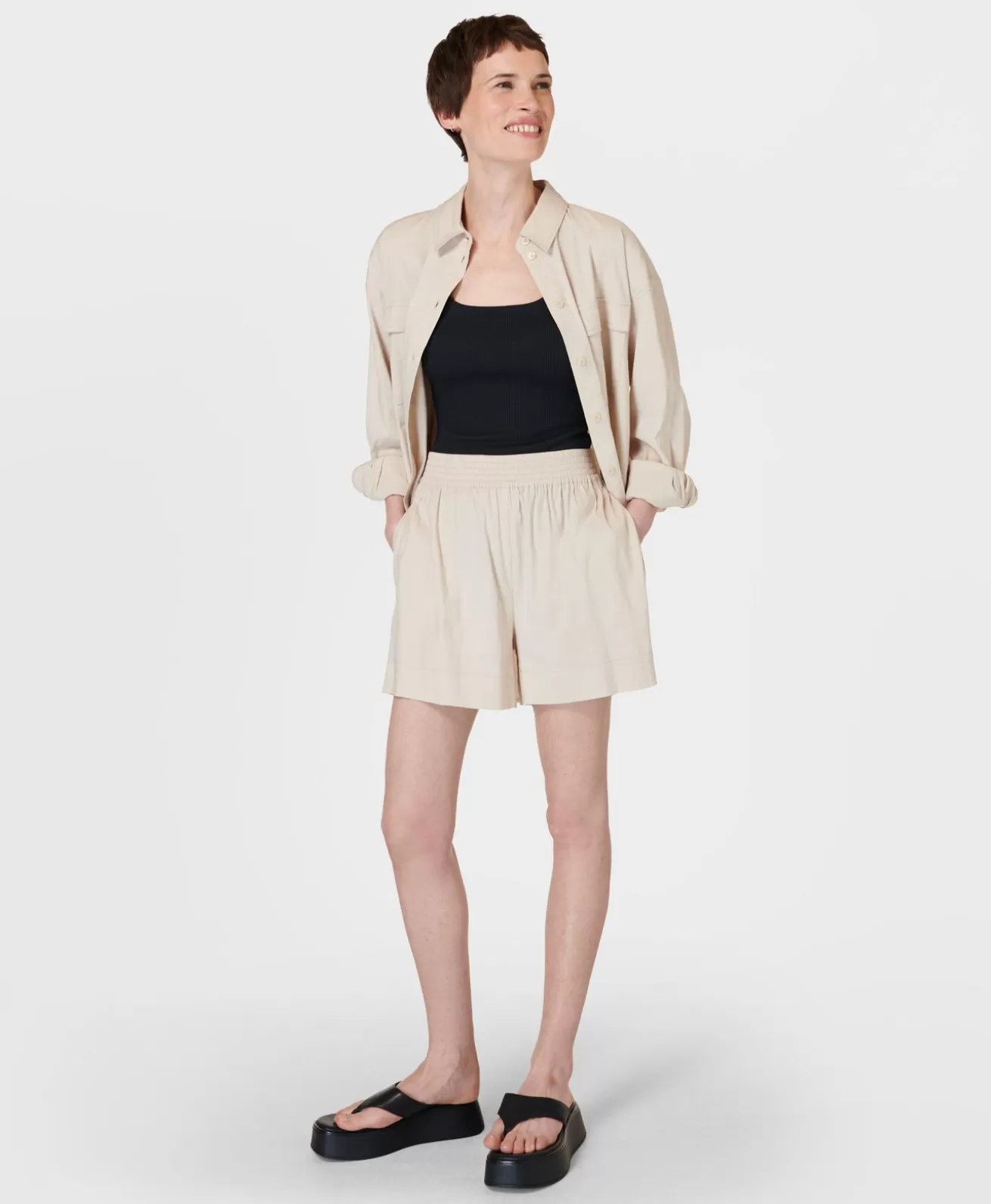 Sweaty Betty Summer Stretch Linen Shorts- Shorts + Skirts