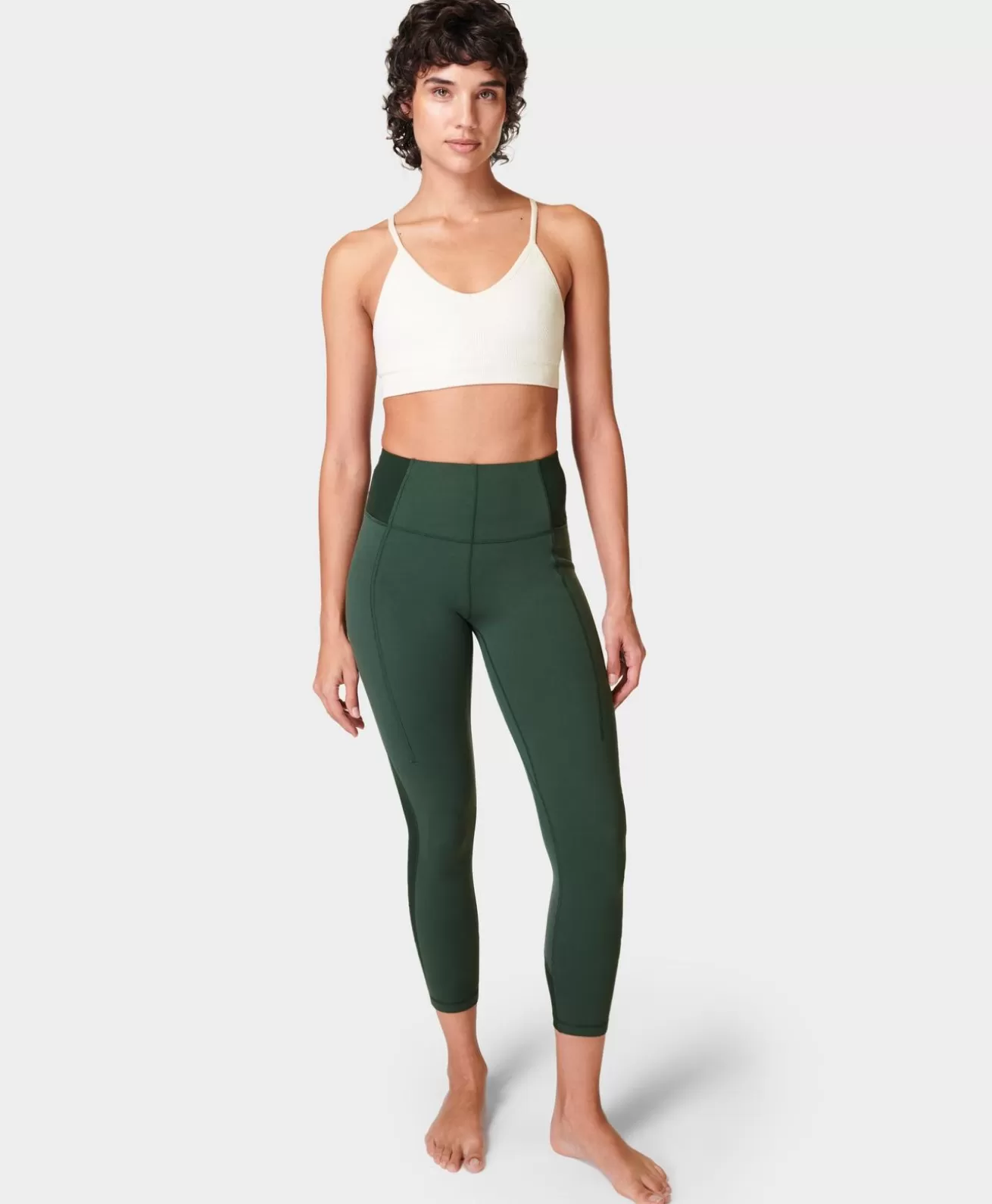 Sweaty Betty Super Soft Ribbed 7/8 Yoga Leggings- Yoga Pants | Pocketed