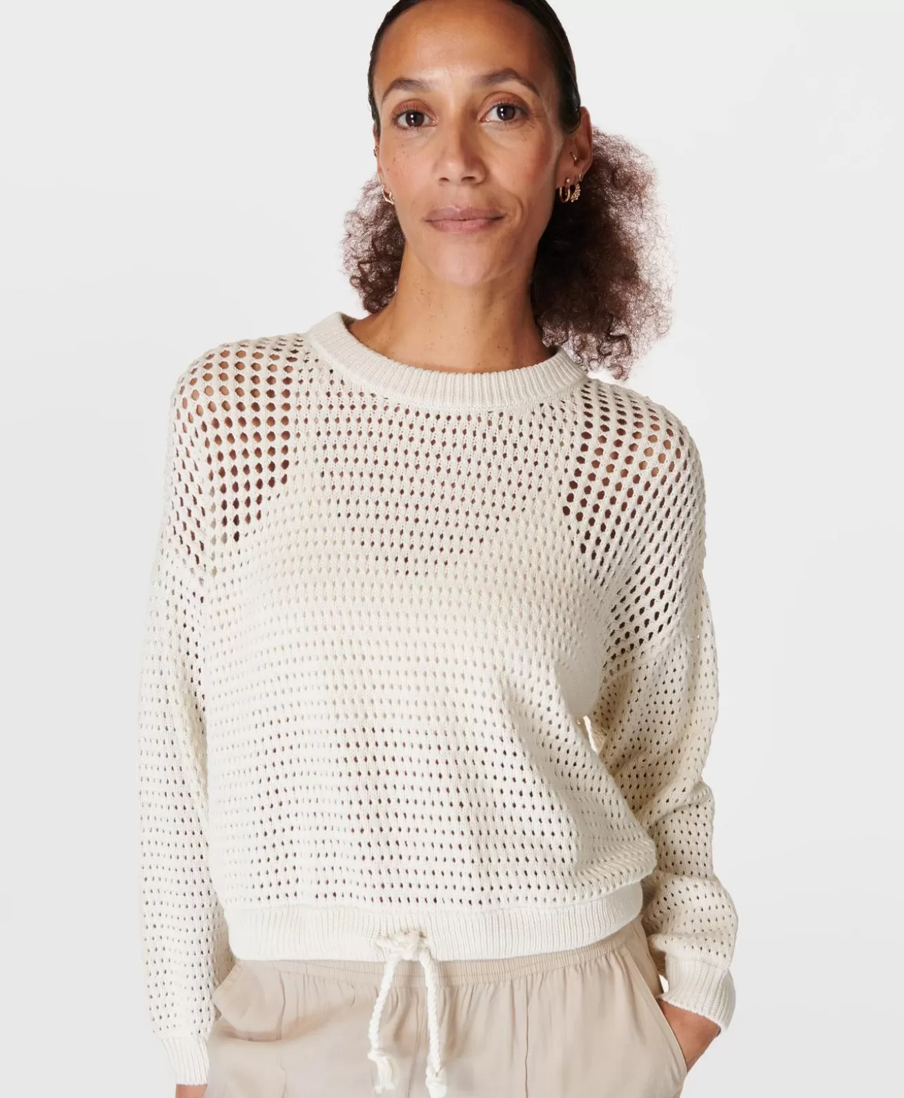 Sweaty Betty Tides High Open Weave Sweater- Sweatshirts + Hoodies | Sweaters