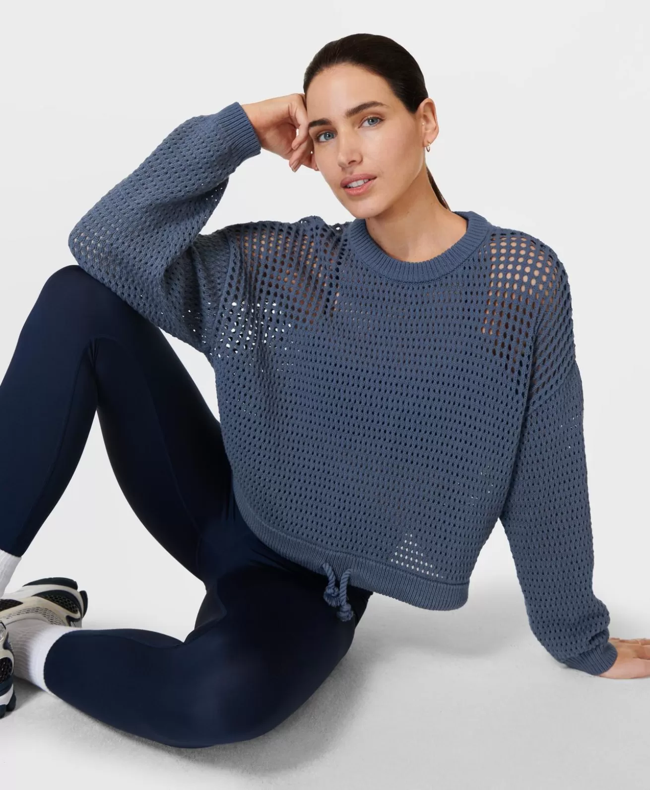 Sweaty Betty Tides High Open Weave Sweater- Sweaters |