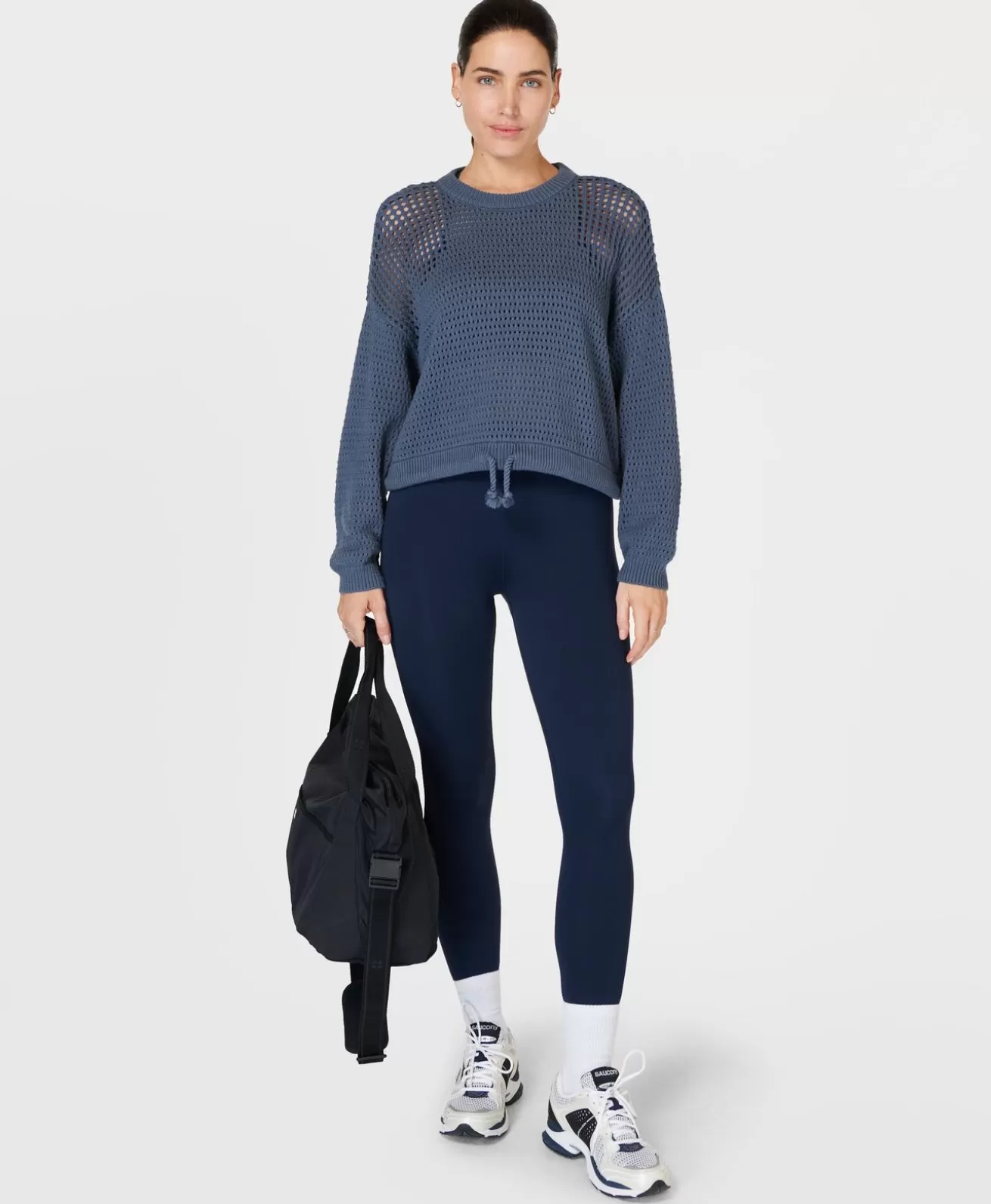 Sweaty Betty Tides High Open Weave Sweater- Sweaters |