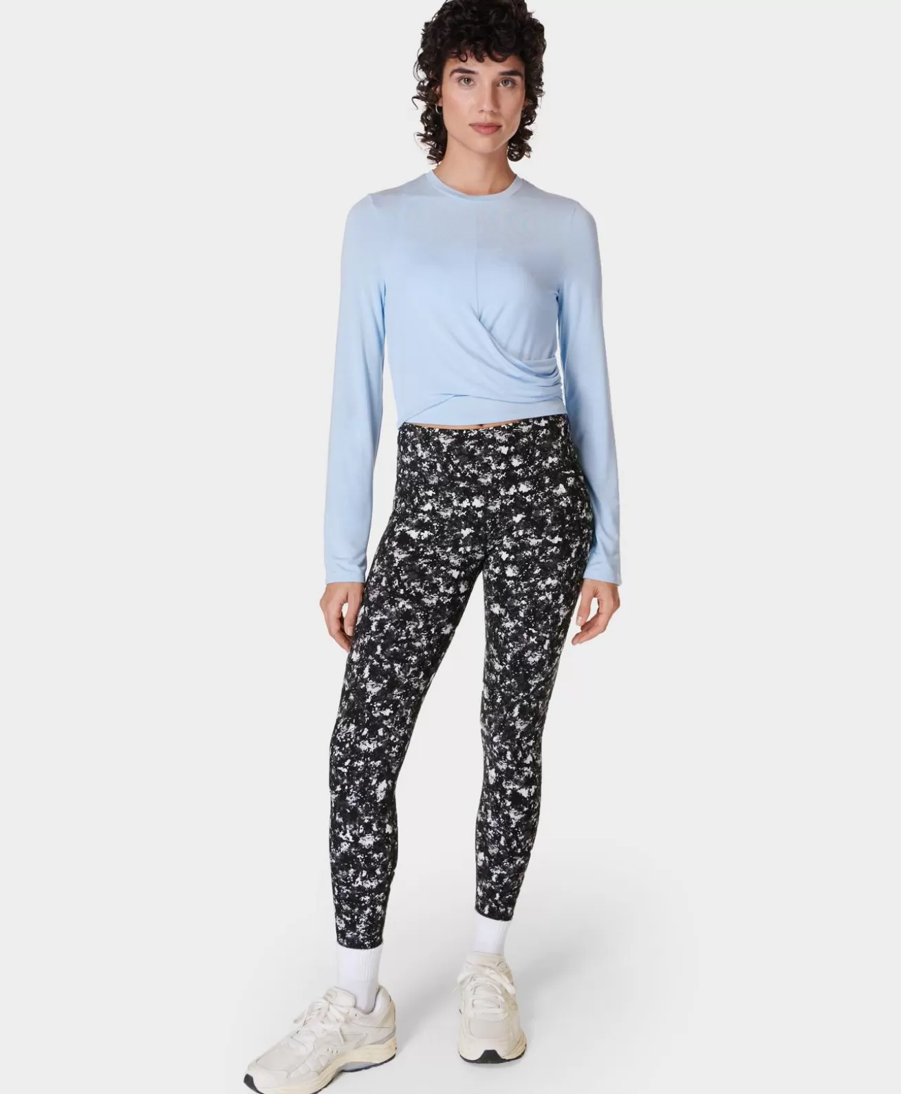 Sweaty Betty Wrap Front Long Sleeve Top- Long Sleeve Tops